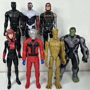 Marvel Action Figure Lot Bucky Hulk Falcon Black Panther Widow Antman Groot 12"